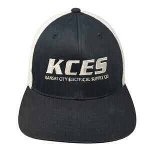 KCES Kansas City Electrical Supply Co. Fitted Trucker Hat Black XL Flexfit